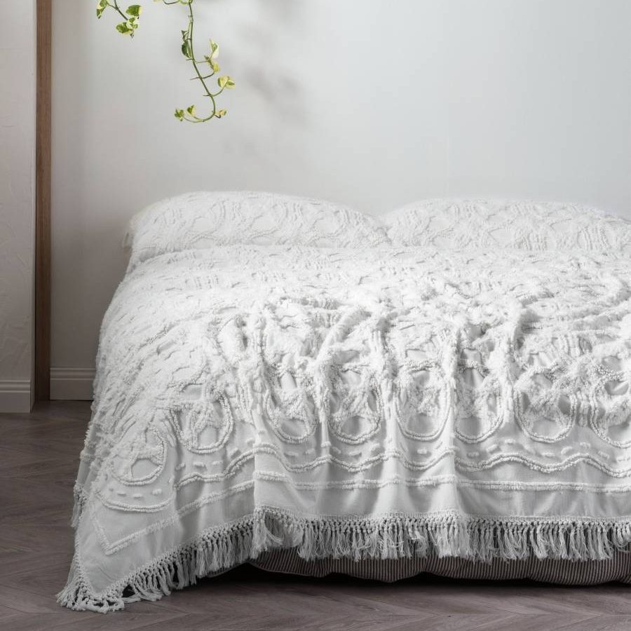 Linen House White Somers bedspread from The Bedroom Shop Online