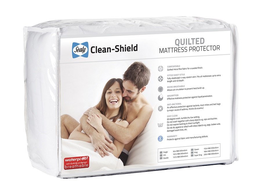 sealy luxury knit waterproof stain-release mattress protector